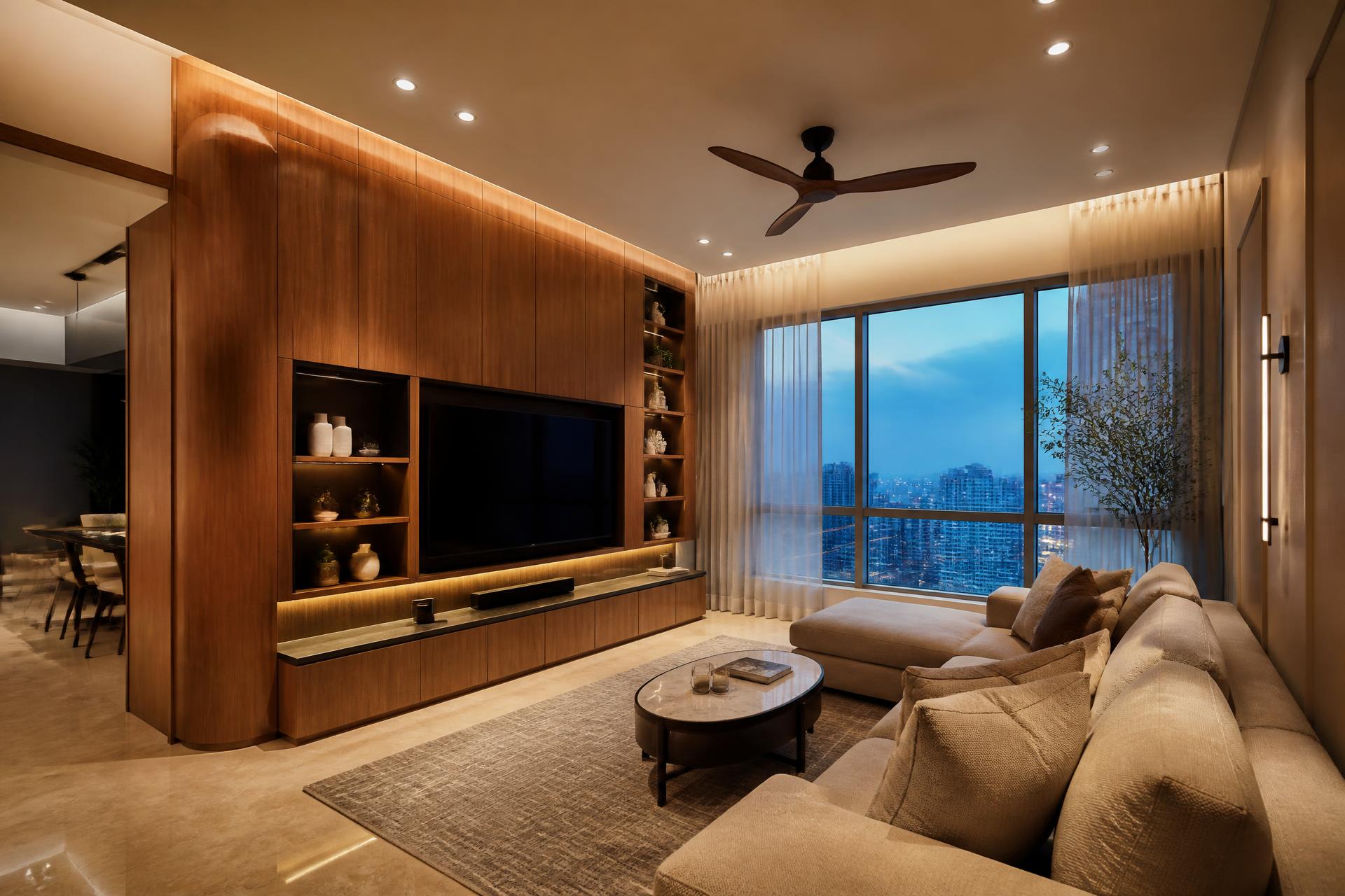 Condo living room designed and built by ADS Design & Build